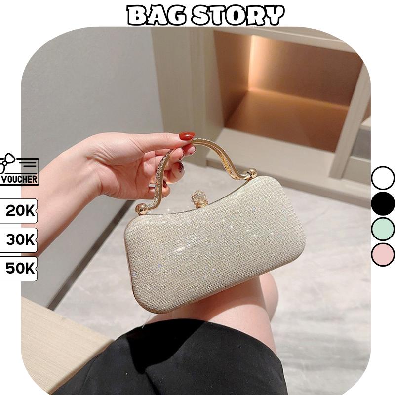  Túi xách nữ đeo chéo nhũ phủ kim tuyến lấp lánh túi xách quai xách đính đá đeo vai sang chảnh đi chơi đi tiệc QC TX-70 Bag 
