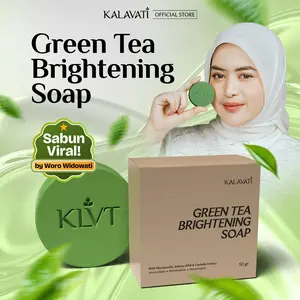 KALAVATI Green Tea Brightening Soap Original | Sabun Wajah dan Badan 50 gr | Ekstrak Green Tea dan DNA Salmon | Sabun Pria dan Wanita