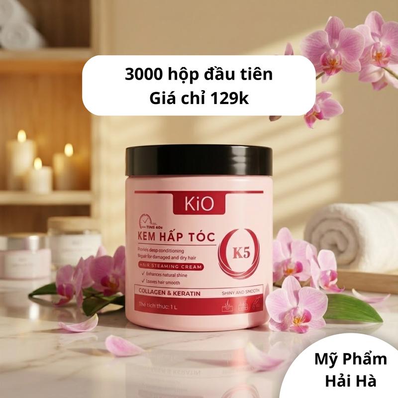 Kem Hấp Ủ Tóc KiO K5 Dưỡng Tóc Chuẩn Salon Siêu Mềm Mượt Phục Hồi Tóc Hư Tổn Chính Hãng 1000ml