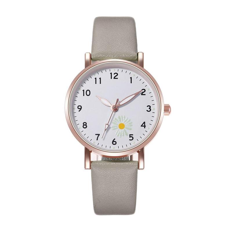 Product Introduction of 1pcs Simple PU Leather Strap Watch Korean Fashion Ladies Quartz Watch Cute Creative Luminous Student Watch 22
