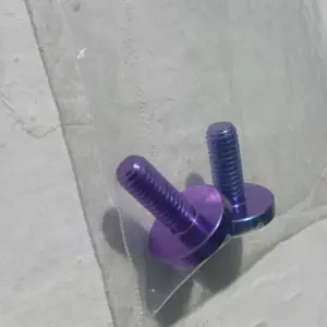original baut probolt titanium 6x15 drat 10 panjang 1.5 cm payung big head