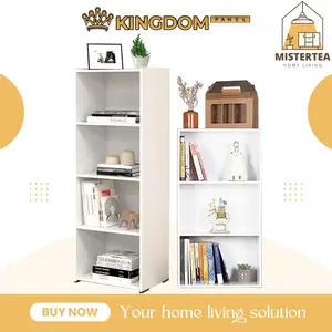 [READY STOCK] RAK SERBAGUNA AESTHETIC KAYU / RAK BUKU / RAK DAPUR / RAK PIRING / RAK BAJU 2 / 3 / 4 SUSUN RSG KINGDOM PANEL