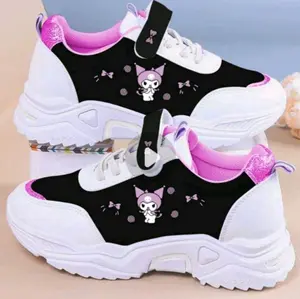 Sneakers Anak Perempuan Kuromi Hitam Bagus untuk Sekolah SD dan TK - Fashion