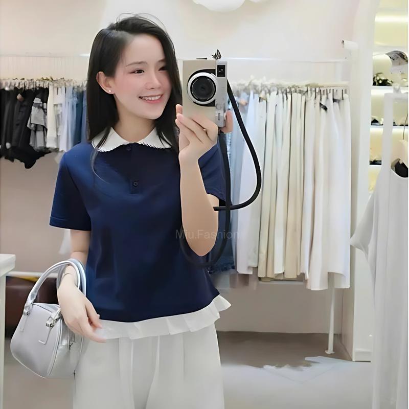 [NEW] Áo thun Polo cổ sen phối viền bèo trẻ trung, năng động, phong cách size 35-80kg
