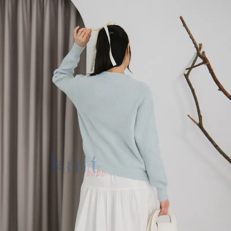 KNITBEBE - SOHEE Atasan Sweater Cardigan Rajut Motif Heart Knit Top 3