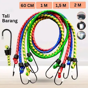 Tali Ikat Bagasi Karet Pengikat Barang Motor Tali Karet Kait Pengikat Barang Motorcycle 60 CM 1M 1,5M