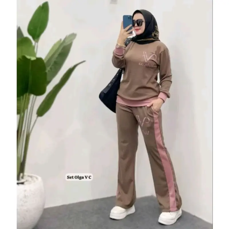 SETELAN OLAHRAGA WANITA SET OLGA WANITA KNIT PREMIUM ||setcel olga viral 2