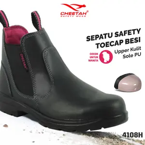 Cheetah 4108H 4108 H Sepatu Safety Kerja Proyek Wanita Steel Toecap Anti Air Antistatic ESD Boots Shoes