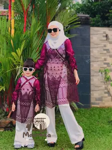 Masraka Bilqis Tunik Couple Outer Brukat Couple Kondangan Usia 1-13 Tahun