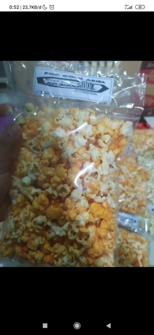 Pop corn aneka rasa Original,Balado dan cabe bubuk Popcorn