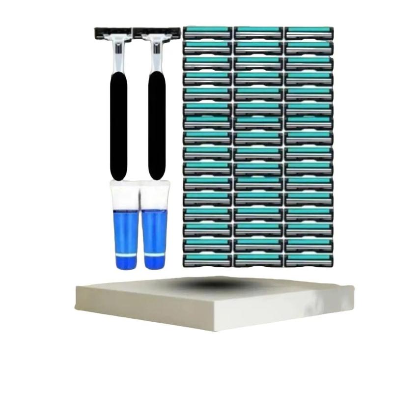  Bộ cạo râu cho nam 72 lưỡi thay thế - Tặng kèm 2 tuýp kem cạo râu 