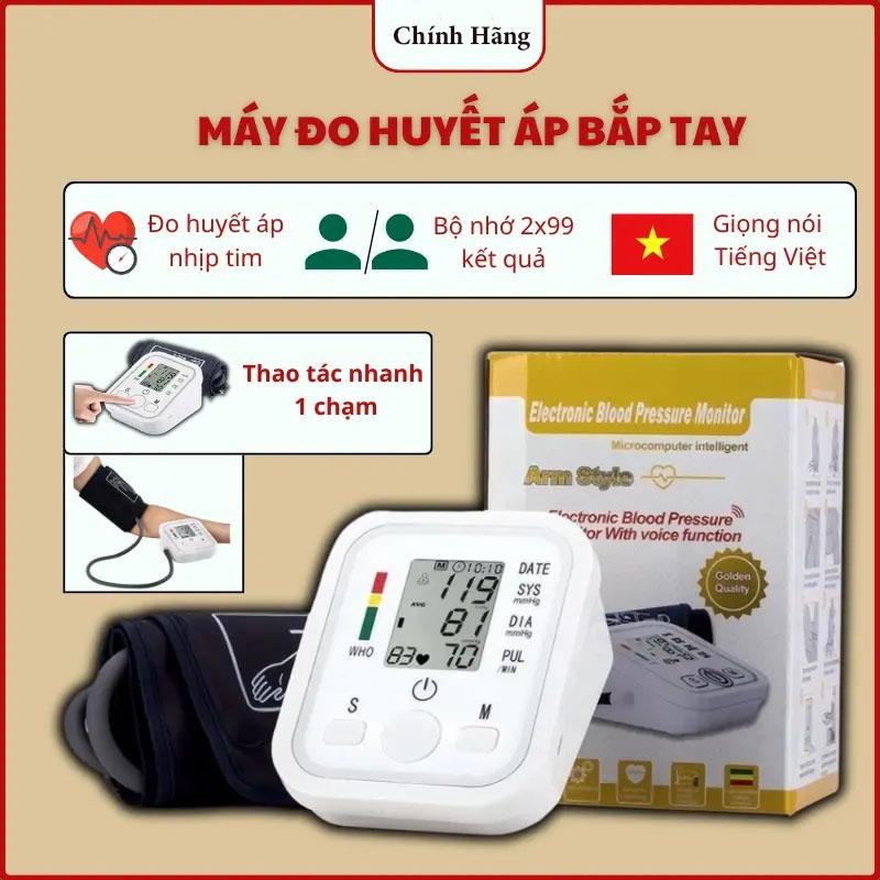 Máy Đo Huyết Áp Bắp Tay Tại Nhà Màn Hình LCD Sắc Led, Máy Đo Huyết Áp Điện Tử…