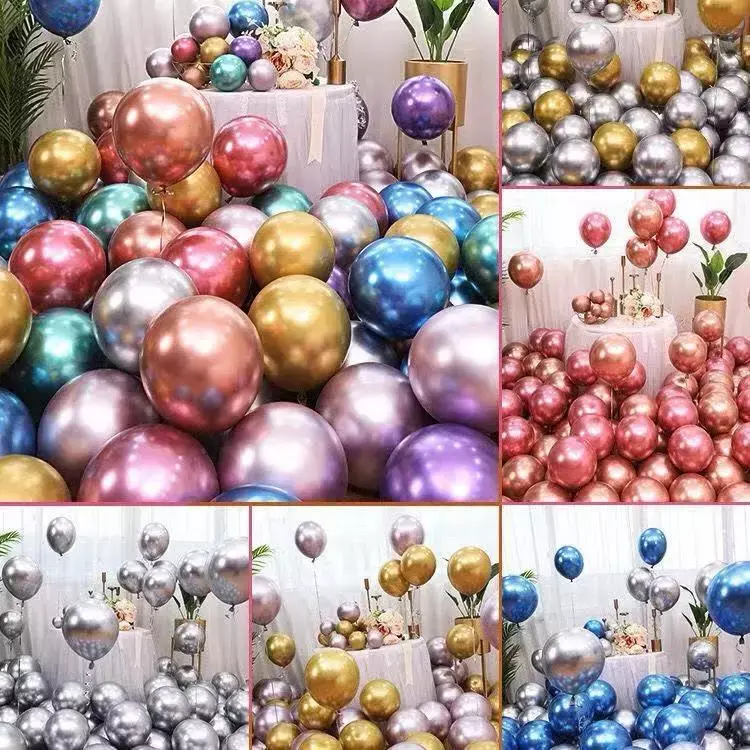 (1pcs) Balon Latex Chrome 12 Inc / Balon Latex Metalik Chome / Balon Ulang Tahun Chrome