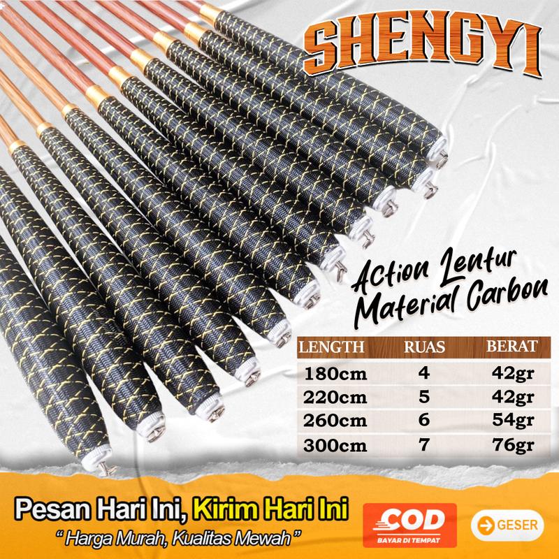 Tegek Shengyi Microfishing Ruas 53cm Action Slow Lentur 4