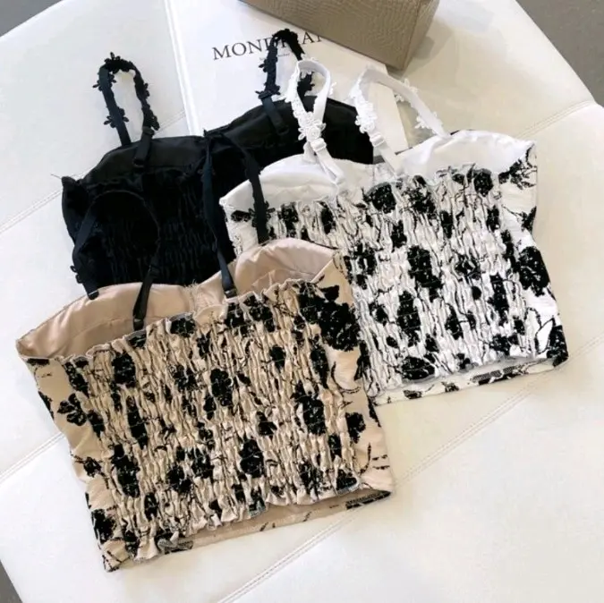 tank top wanita/tank top bra fhasion import motif bunga 1