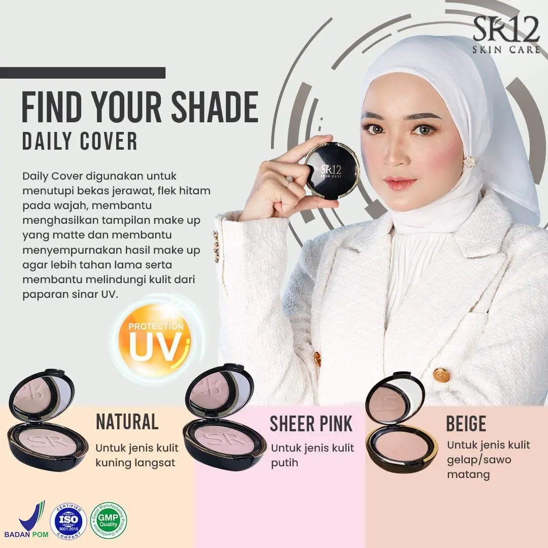 DAILY COVER SR12/ BEDAK PADAT/ ANTI LONGSOR Matte Tahan Lama