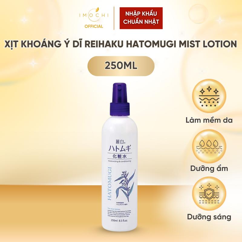 Xịt Khoáng Ý Dĩ Reihaku Hatomugi Mist Lotion Nhật Bản Dưỡng Ẩm Làm Mềm Da 250ml