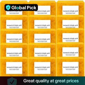 Comfort Lemon Turmeric & Kojic Acid Skincare Soap Bar Gift, 15pcs/set Summer Brightening Face & Body Wash, Moisturizing Body Care Soap Bar