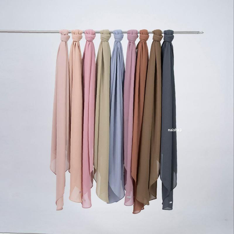Product Introduction of Alesha Malay by Naisha - Hijab Malay Segi Empat / hijab instan terbaru kekinian premium / Bayar Ditempat Khimar Pink Muslim Soft 33