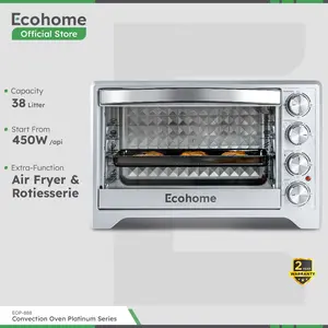 Ecohome Electric Oven Platinum - EOP888 | Peralatan Dapur Listrik | Oven Kapasitas Besar | Oven Multifungsi | Oven Low Watt