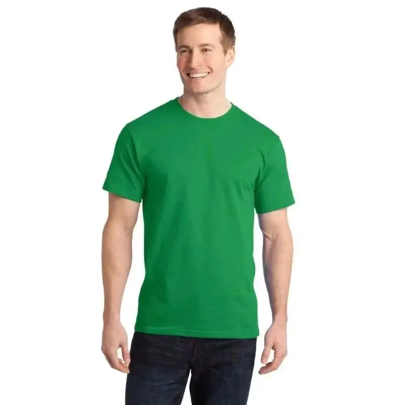 kaos polos pria wanita lengan pendek warna hijau fuji cotton combed 30s premium asli Nyaman Lembut