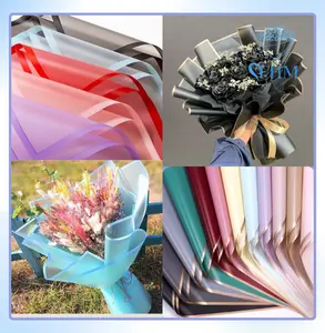 Ecer KB05 KB09 KB10 KB27 FLOWER WRAPPING LINE COLOR WATERPROOF KERTAS BUKET PEMBUNGKUS BUNGA Cellophane Gold