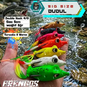 Umpan Casting SoftFrogy Skrit Premium – Banyak Model & Warna Natural/Cerah, Anti Nyangkut Topwater Gabus Toman Outdoor