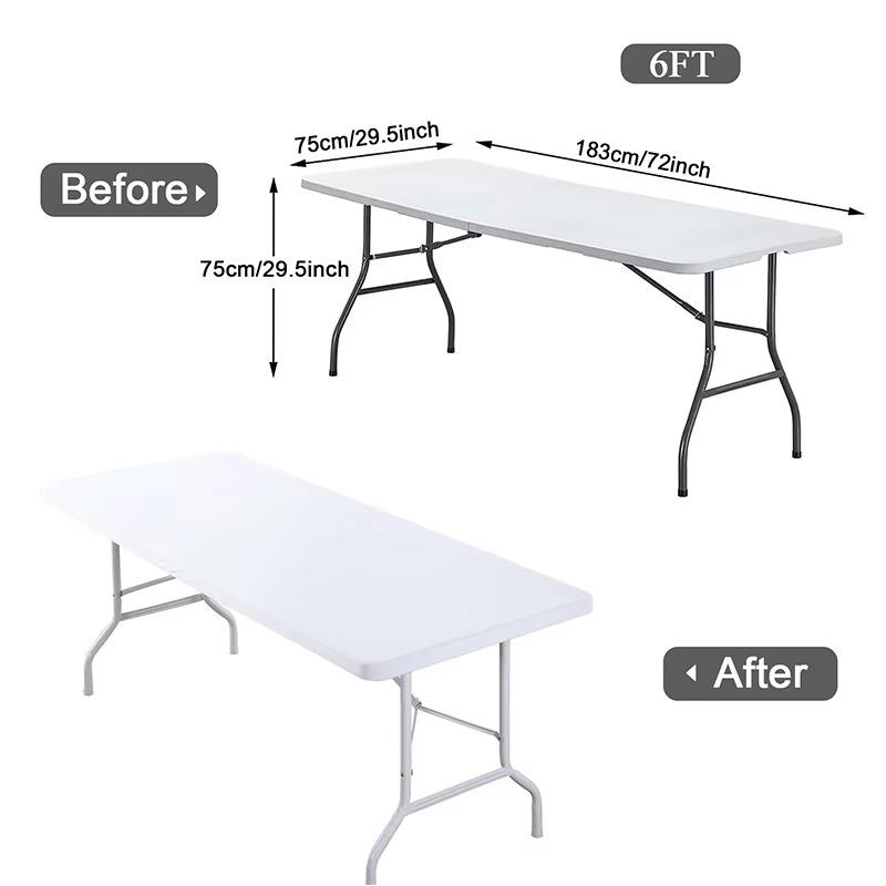 Product Introduction of Tablecloth Cover 1PCS Outdoor Party Camping Table Protective Case Rectangular Polyester Washable Foldable Elastic 5