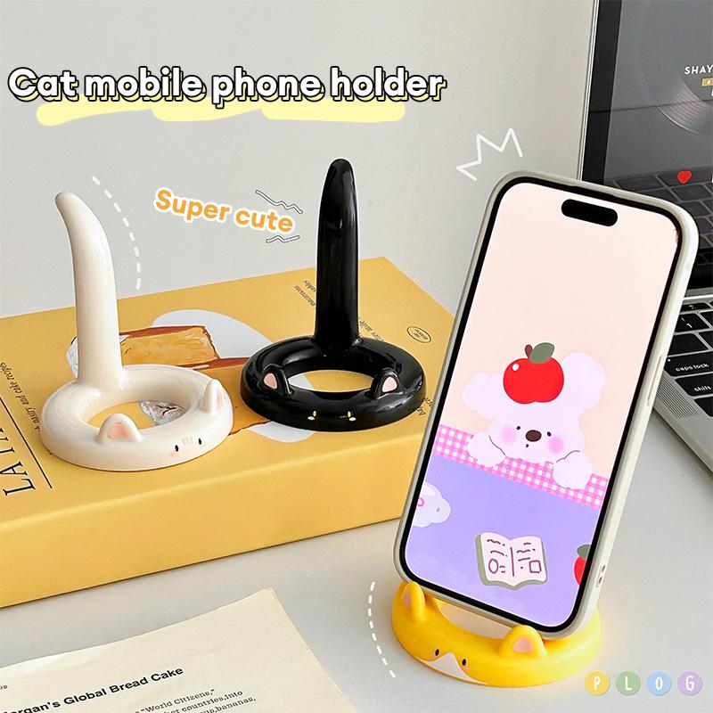 【GETFA】Giá đỡ điện thoại hình mèo hoạt hình 3D, giá để bàn sáng tạo, góc nhìn…
