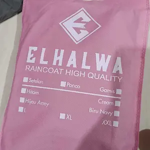 Jas Hujan Gamis Syar'i Muslimah Mat PVC Premium High Quality Anti Rembes By ELHalwaRaincoat