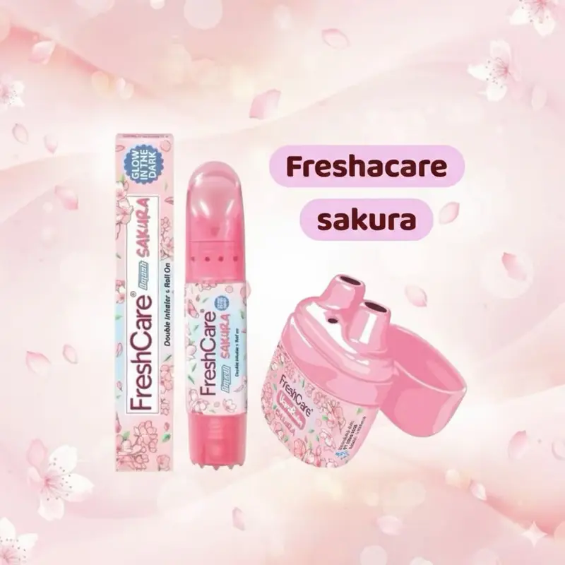 Serta Inhaler FreshCare Smash Sakura Roll On Double Inhaler Pink, Glow In The Dark ...