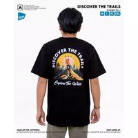 Gambar AVTECH - T-Shirt Kaos  Pria Wanita Lengan Pendek Outdoor Gunung Casual Cotton Combed - DISCOVER THE TRAILS - Hitam, XL dari Avtech Adventure Technology Kota Administrasi Jakarta Timur 5 Tokopedia