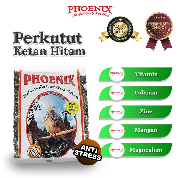 Gambar Pakan Perkutut Ketan Hitam Phoenix MAKANAN BURUNG PELENGKAP VITAMIN PROTEIN NUTRISI TINGGI MURAH dari Phoenix Petfood Indonesia Kab. Bogor Tokopedia