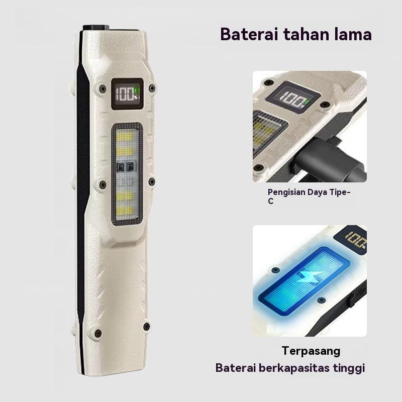LEEROUT Terterang Flashlight taktis Senter EDC Yemao MG28cahaya putih kuning 1500 lumen Terjual Penerbangan panjang