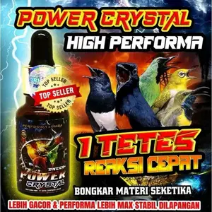 POWER CRYSTAL OMEGA PLUS Vitamin Penggacor Burung Murai Batu Cucak Hijau Kenari