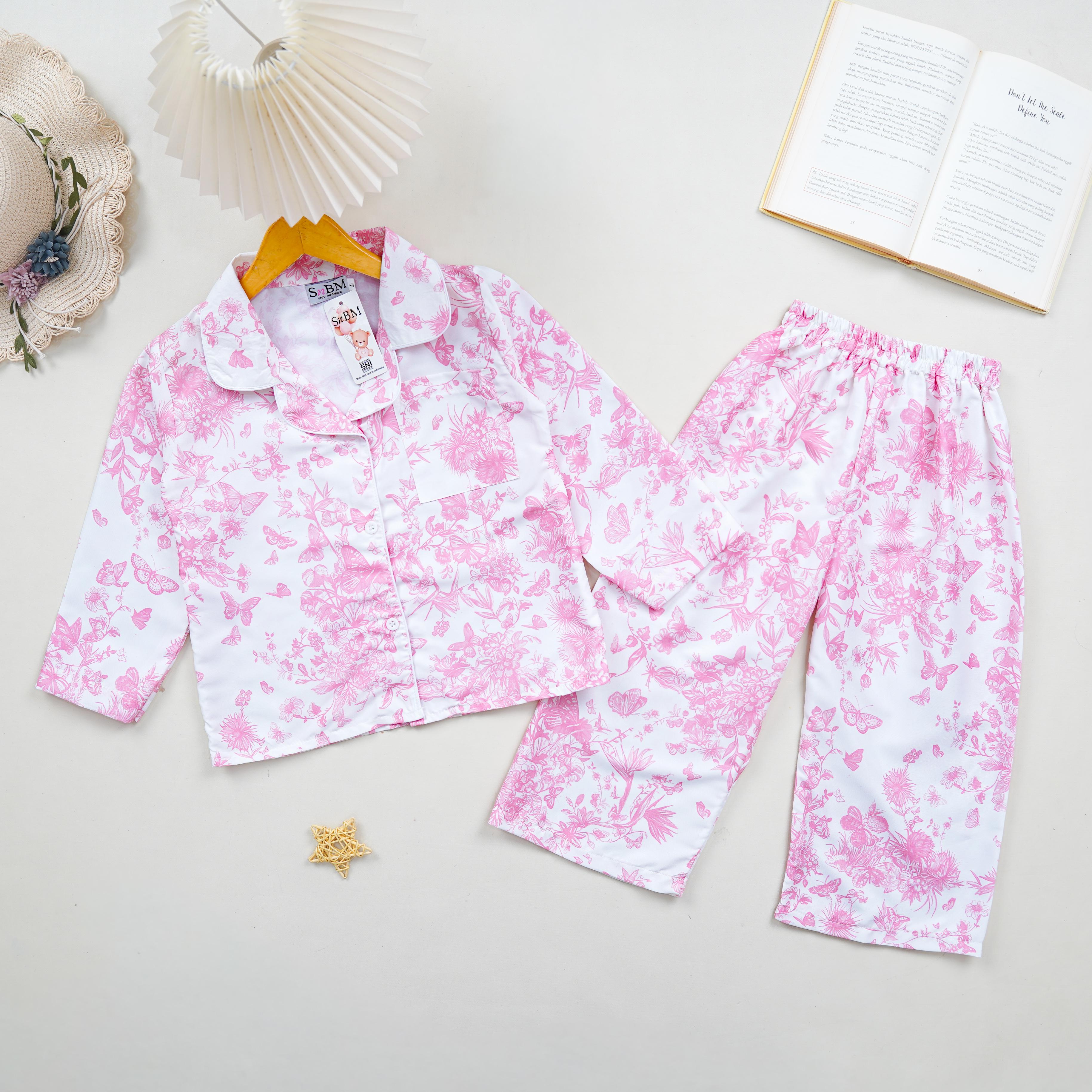 BV - Lirana Piyama Panjang Anak Perempuan Motif Lucu Kekinian / Setelan Baju Tidur Anak Perempuan Lengan Panjang Celana Panjang Terlaris