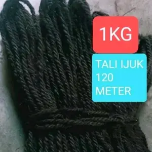 1 KG Tali Ijuk Hitam Halus 120 Meter Tali Ikat Rumah Bambu Gazebo