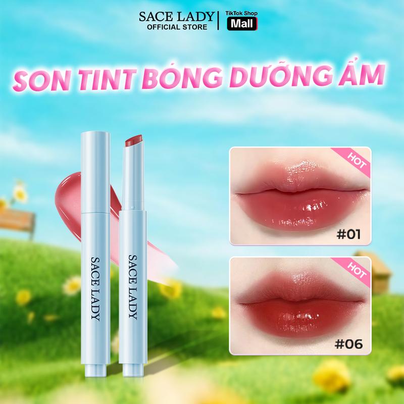 LIVE Son Tint Bóng SACE LADY Dưỡng Ẩm Hiệu Ứng Căng Bóng Giúp Đôi Môi Rạng Rỡ Màu Sắc Tự Nhiên 1.8g