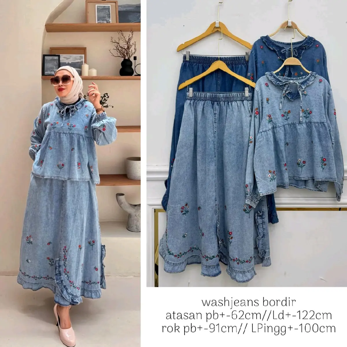 setrok jeans bordir cantik hit best