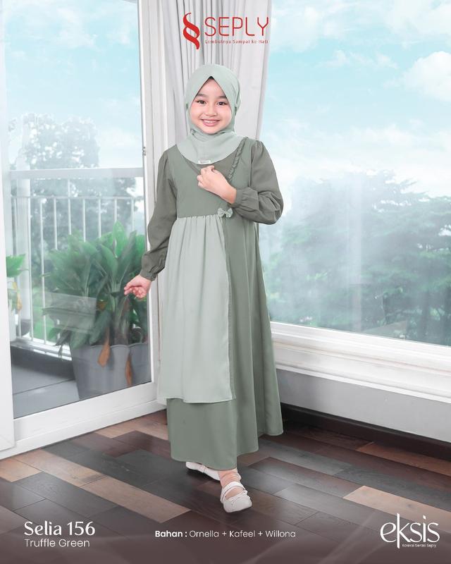 Busana Muslim Sarimbit Terbaru Seply - Eksis Truffle Green 5