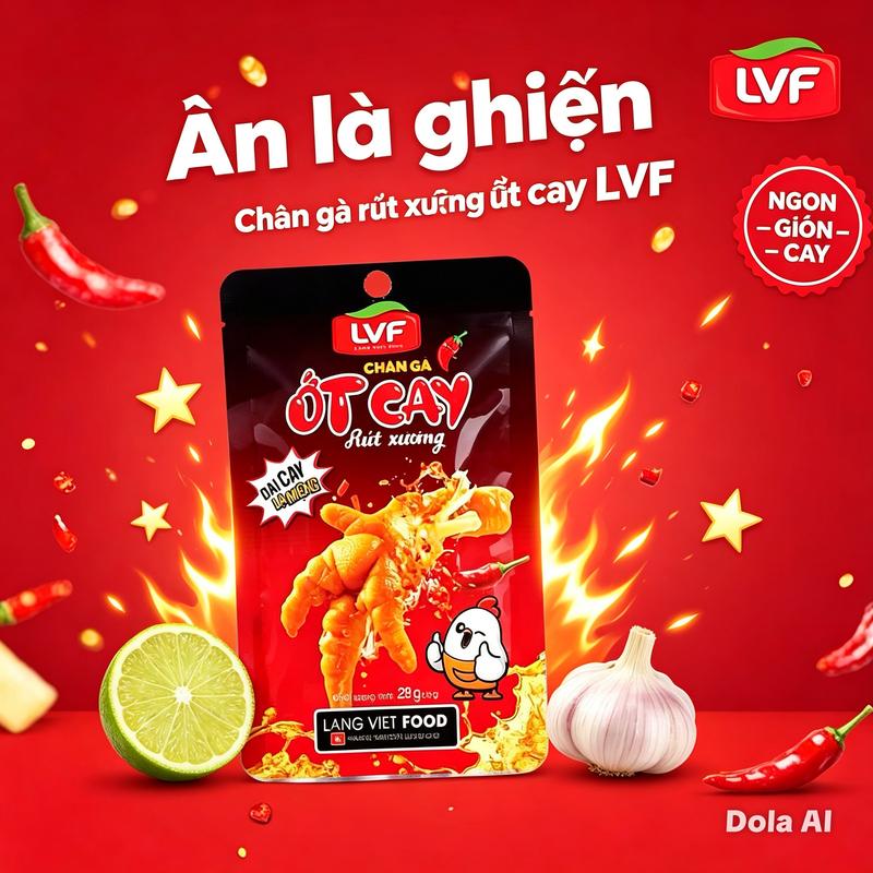 Combo 20 Chân Gà Rút Xương VA FOODS Thơm Ngon Dai Giòn 26g
