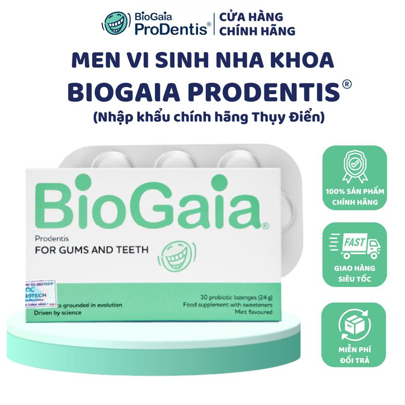 Men vi sinh nha khoa BioGaia Prodentis - Cải thiện hơi thở thơm mát - Cân bằng hệ vi sinh khoang miệng và tiêu hóa - Viên ngậm Thụy Điển chính hãng