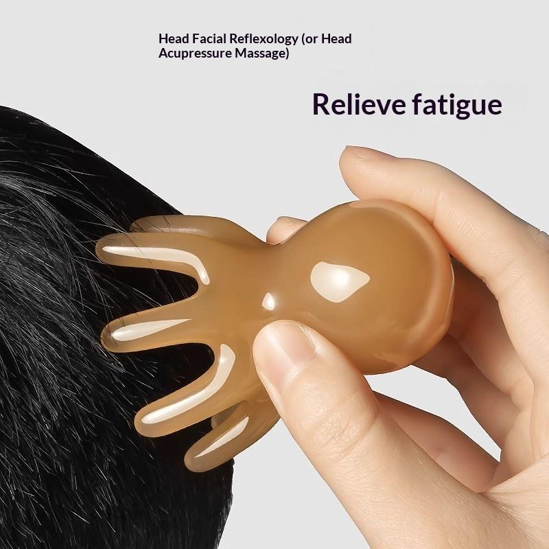 Lược Massage Bạch Tuộc, Máy Mát Xa Kinh Lạc Đầu, Lược Trị Liệu Đầu Huyệt Da…