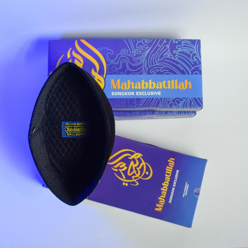 PECI SONGKOK KOPIAH HITAM LOGO KUJANG SILVER BERKUALITAS BISA BAYAR DITEMPAT READY STOCK Muslim Dewasa Bordir 4
