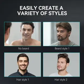 Kensen Professional Wireless 3 in 1 Hair Trimmer Shaver Clipper Mesin Cukur Potong Gunting Rechargeable Kumis Jenggot 3
