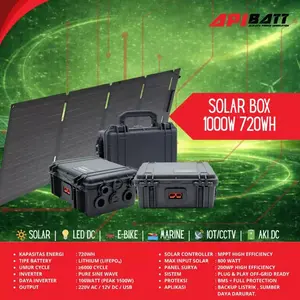 SOLAR BOX 1000W 720wh Solar Panel 200Wp SIAP PAKAI