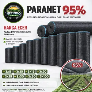 COD PARANET 95% 3MX5M 3MX10M 3Mx15M 3MX20M 3MX25M 3MX30M 3MX50M 3MX100M Grade A Kualitas Import Anti UV Shading Net Shade Net Jaring Paranet Tanaman GRATIS ONGKIR
