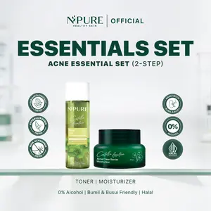 [BUNDLE] NPURE Acne Face Toner Centella Asiatica 150ml + Acne Clear Barrier Moisturizer (Cica Series) Wajah Berjerawat / Hydrating