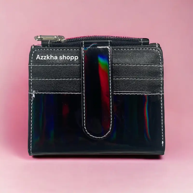 DOMPET LIPAT MINI HOLOGRAM/GLITTER - Kartu dan Wanita 6
