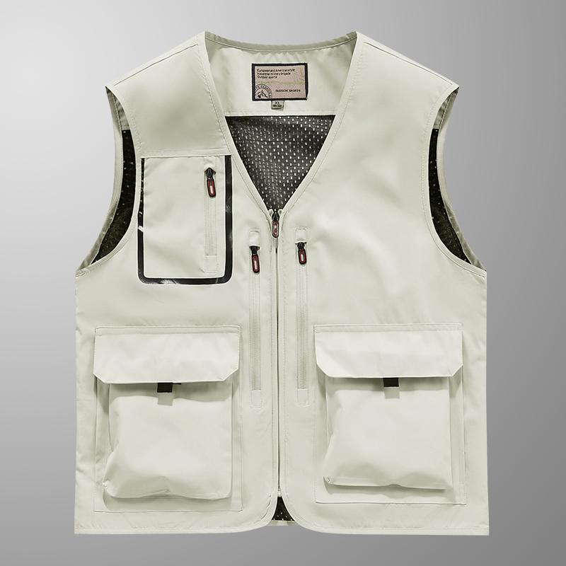 Product Introduction of Men's Vest Sleeveless Casual Outdoor Mountaineering Fishing Vest Breathable Waterproof Vest Jacket M-6XL 22